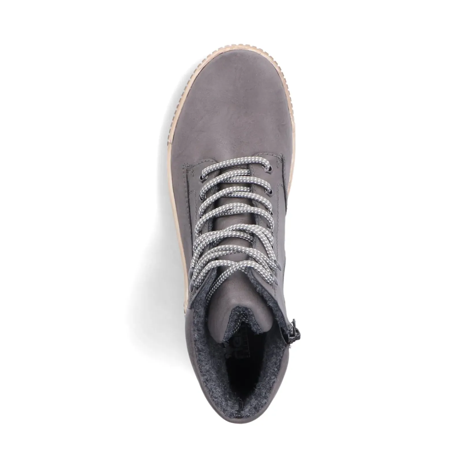 Best Rieker Damskie Sznurowane Buty W Kolorze Ksiezycowej Szarosci