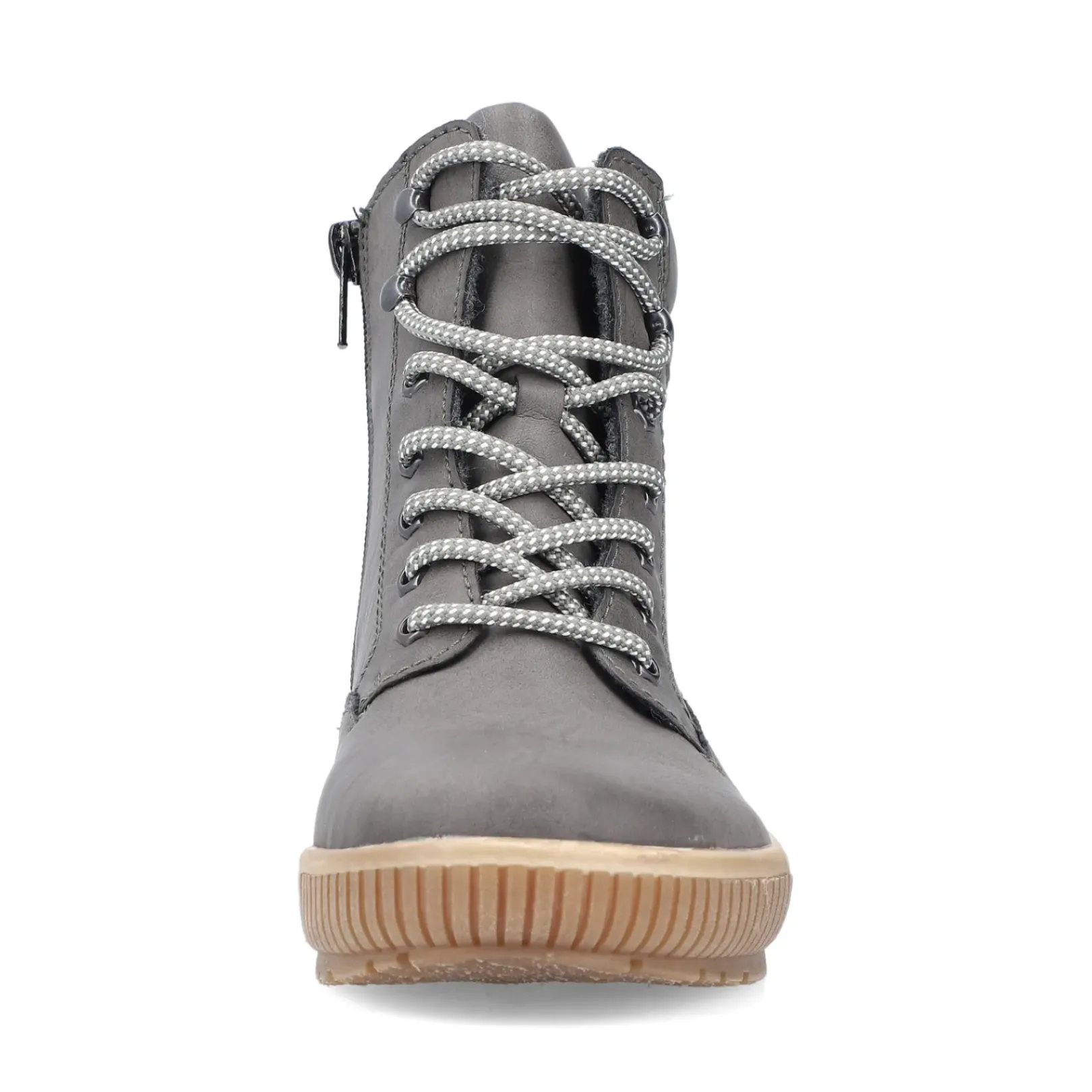 Best Rieker Damskie Sznurowane Buty W Kolorze Ksiezycowej Szarosci
