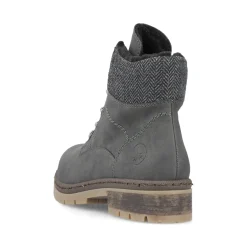 Fashion Rieker Damskie Sznurowane Buty W Kolorze Asfaltowo-Szarym