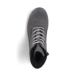 Fashion Rieker Damskie Sznurowane Buty W Kolorze Asfaltowo-Szarym