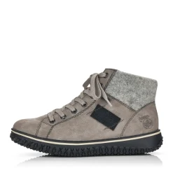 Sale Rieker Damskie Sznurowane Buty W Kolorze Platynowo-Szarym