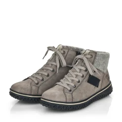 Sale Rieker Damskie Sznurowane Buty W Kolorze Platynowo-Szarym