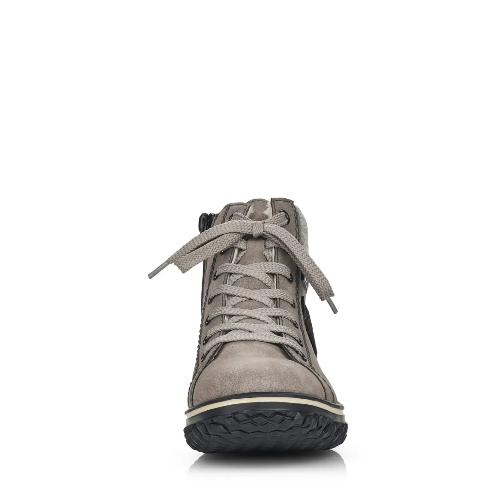 Sale Rieker Damskie Sznurowane Buty W Kolorze Platynowo-Szarym