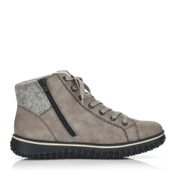 Sale Rieker Damskie Sznurowane Buty W Kolorze Platynowo-Szarym