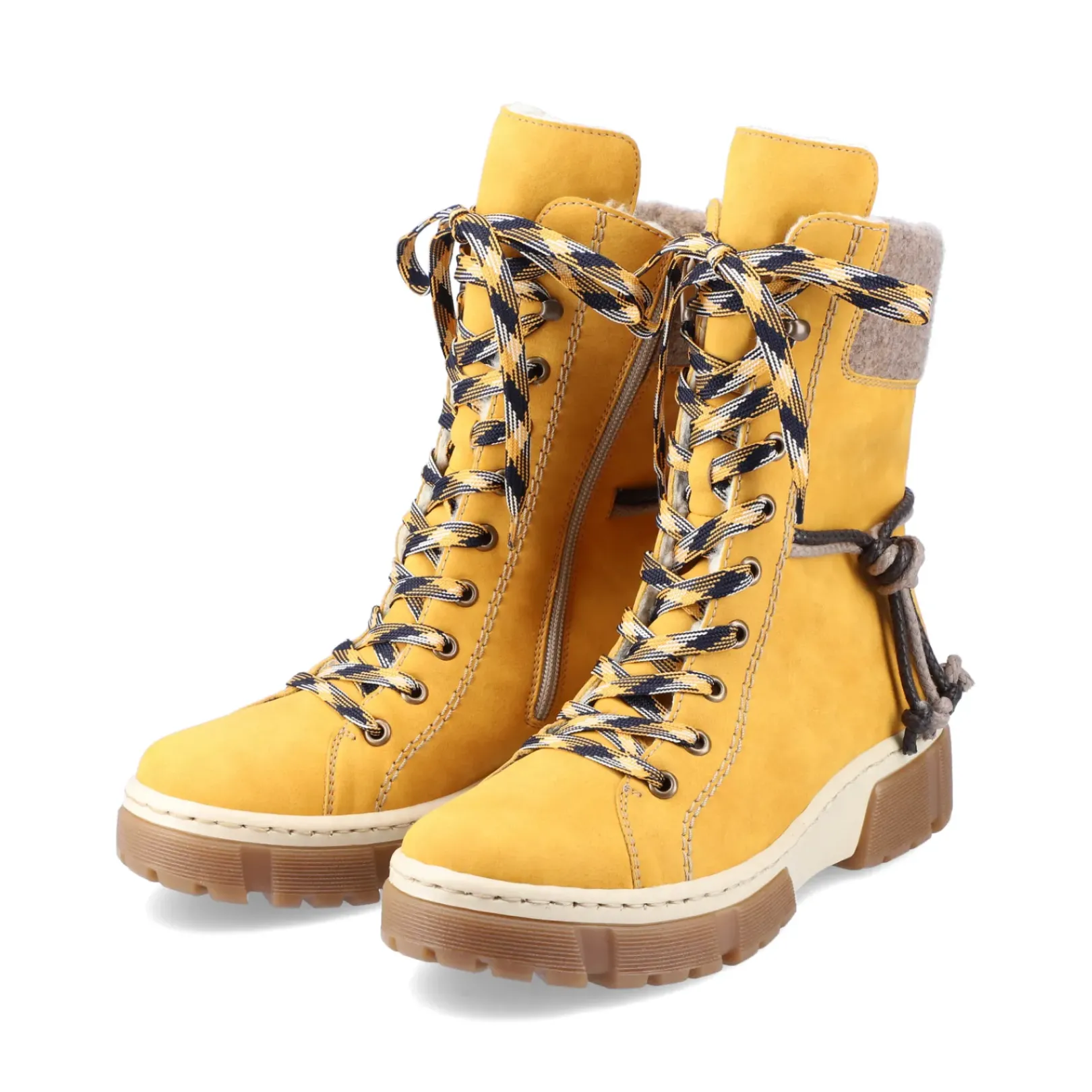 Discount Rieker Damskie Sznurowane Buty W Kolorze Slonecznikowo-Zoltym