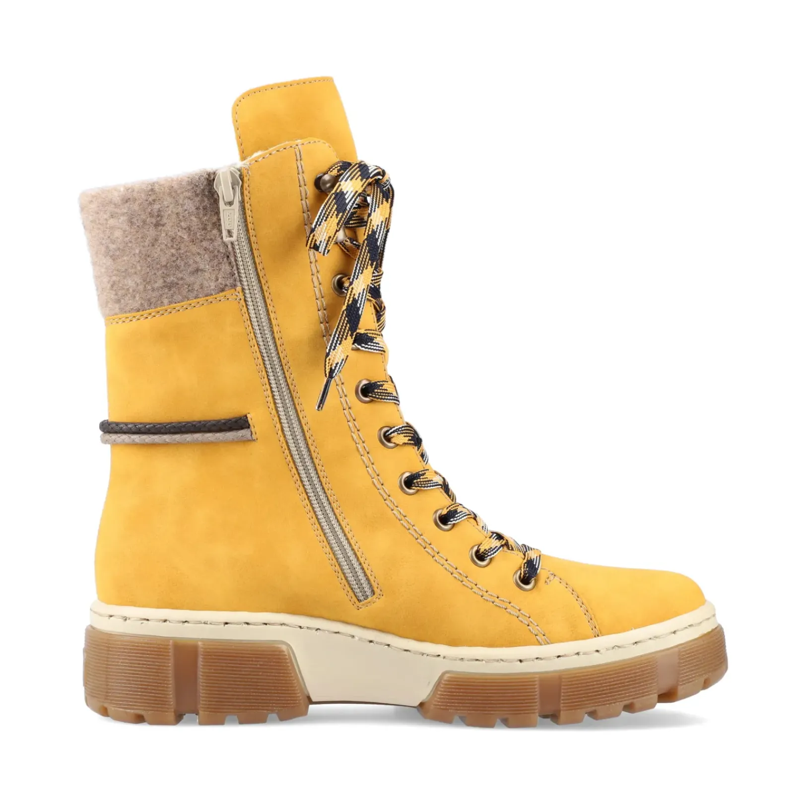 Discount Rieker Damskie Sznurowane Buty W Kolorze Slonecznikowo-Zoltym