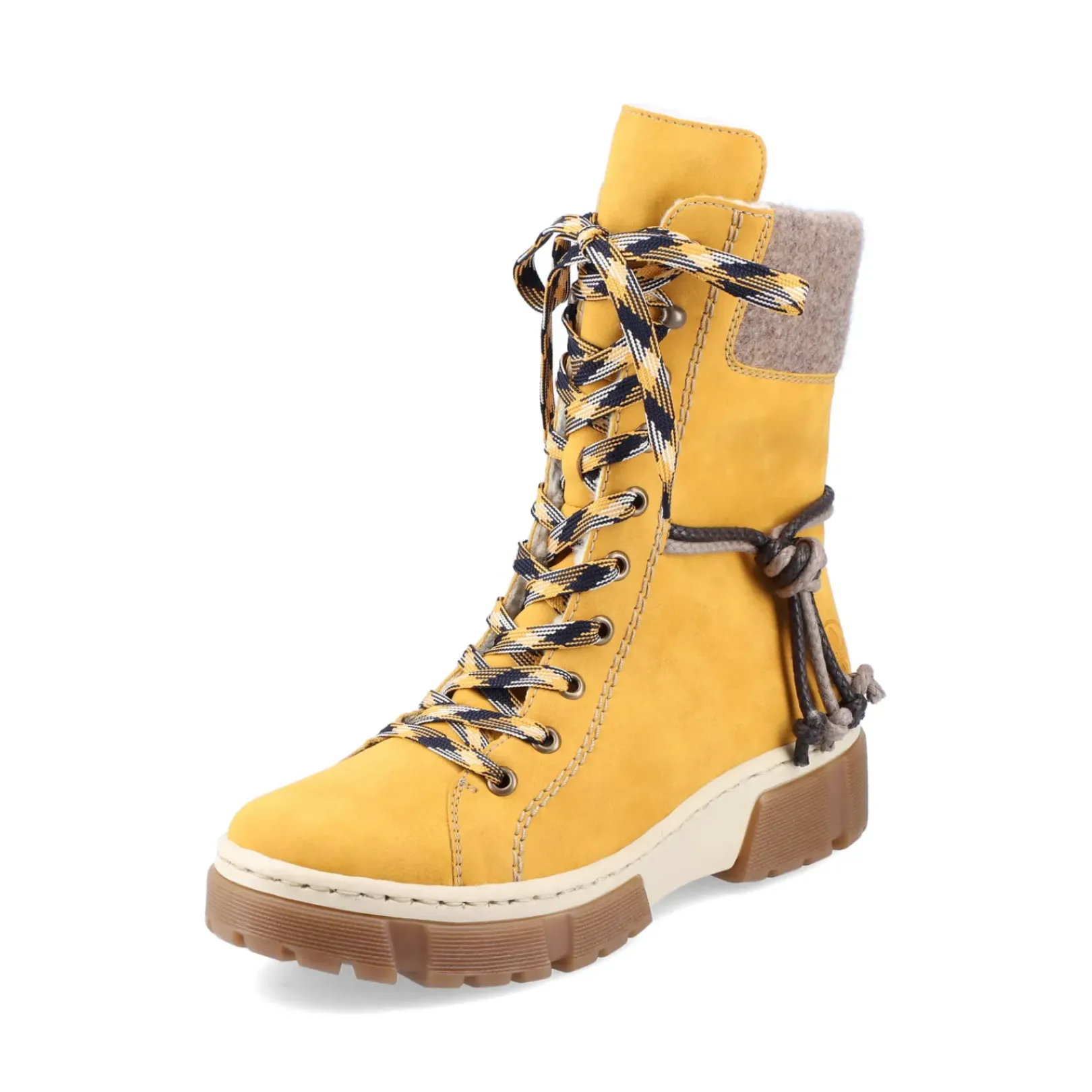 Discount Rieker Damskie Sznurowane Buty W Kolorze Slonecznikowo-Zoltym