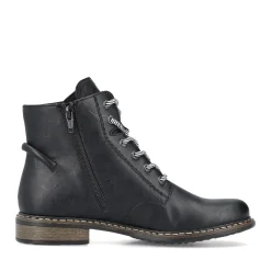 Clearance Rieker Damskie Sznurowane Buty , Asfaltowe, Czarne