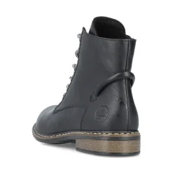 Clearance Rieker Damskie Sznurowane Buty , Asfaltowe, Czarne