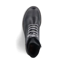 Clearance Rieker Damskie Sznurowane Buty , Asfaltowe, Czarne
