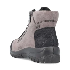New Rieker Damskie Sznurowane Buty W Kolorze Stalowoszarym