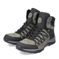 New Rieker Damskie Sznurowane Buty W Kolorze Khaki