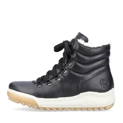 Hot Rieker Damskie Sznurowane Buty W Kolorze Ciemnej Czerni