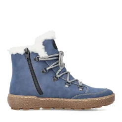 Best Rieker Damskie Sznurowane Buty W Kolorze Blekitnym