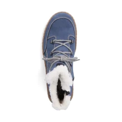 Best Rieker Damskie Sznurowane Buty W Kolorze Blekitnym