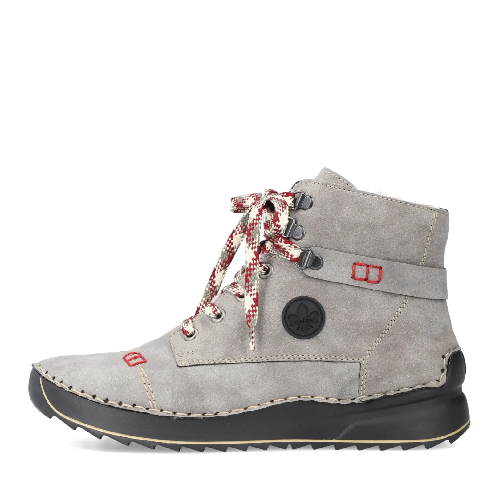 Best Rieker Damskie Sznurowane Buty W Kolorze Ksiezycowej Szarosci