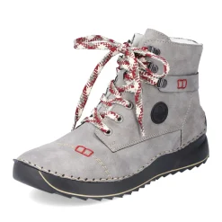 Best Rieker Damskie Sznurowane Buty W Kolorze Ksiezycowej Szarosci