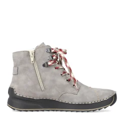 Best Rieker Damskie Sznurowane Buty W Kolorze Ksiezycowej Szarosci