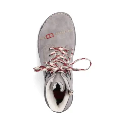 Best Rieker Damskie Sznurowane Buty W Kolorze Ksiezycowej Szarosci
