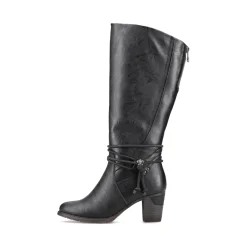 New Rieker Damskie Sznurowane Buty , Asfaltowe, Czarne