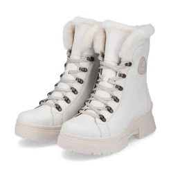 Outlet Rieker Damskie Sznurowane Buty Frost White