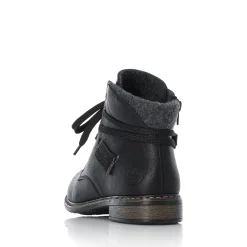 Discount Rieker Damskie Sznurowane Buty , Asfaltowe, Czarne