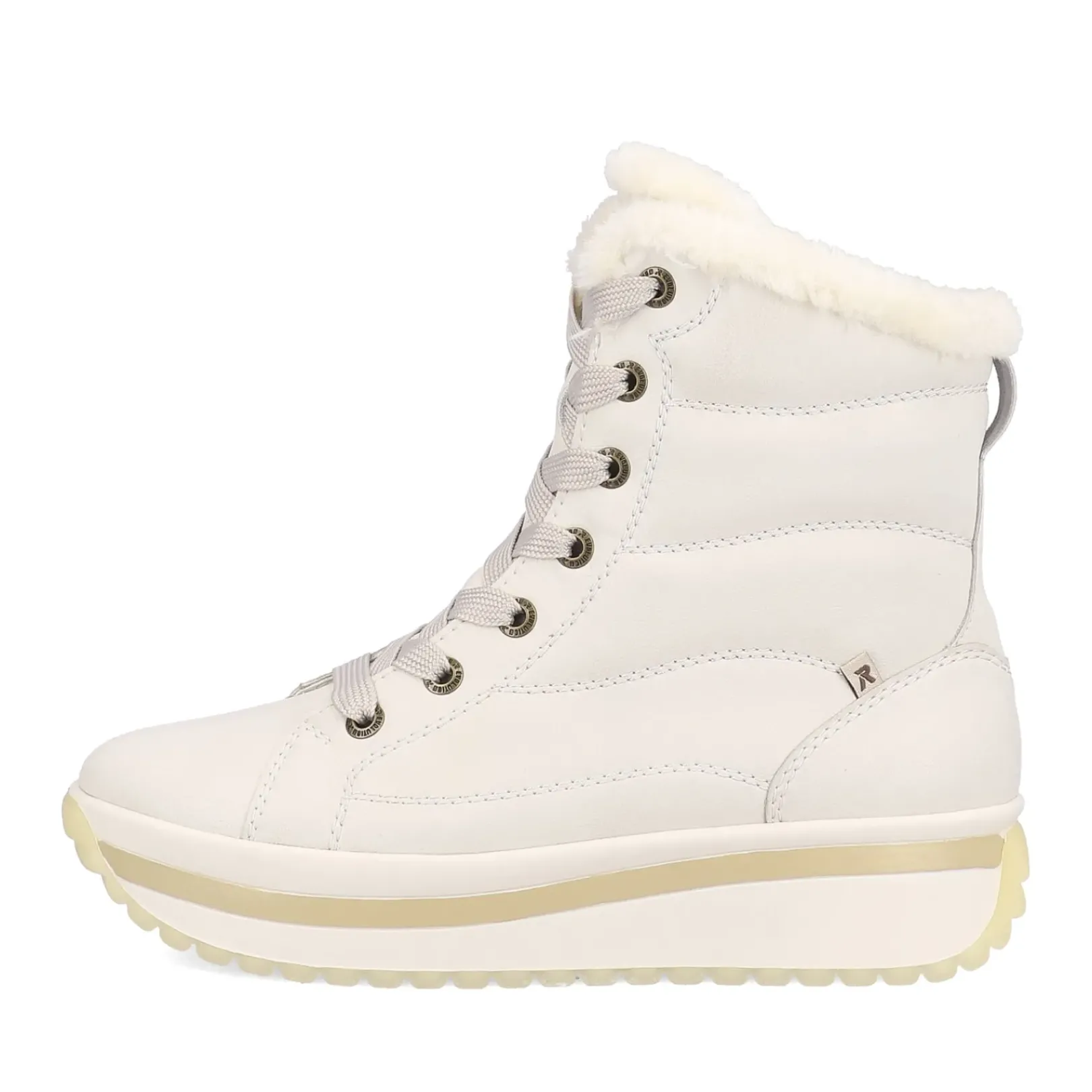 Clearance Rieker Damskie Sznurowane Buty Frost White