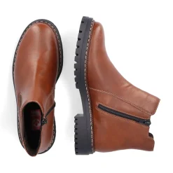 Clearance Rieker Damskie Sztyblety W Kolorze Lisiego Brazu