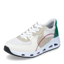 Clearance Rieker Damskie Tenisowki Niskie Perlowo-Bialo-Piaskowy Bez