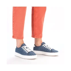 Discount Rieker Damskie Tenisowki Low W Kolorze Slate Blue