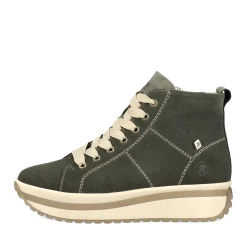Best Rieker Damskie Tenisowki Wysokie W Kolorze Khaki