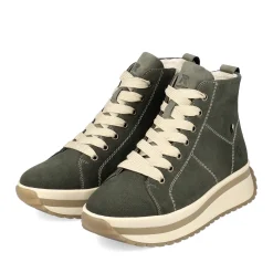 Best Rieker Damskie Tenisowki Wysokie W Kolorze Khaki