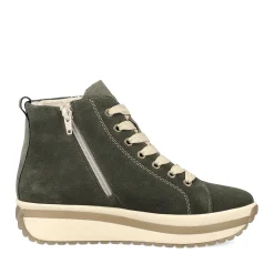 Best Rieker Damskie Tenisowki Wysokie W Kolorze Khaki