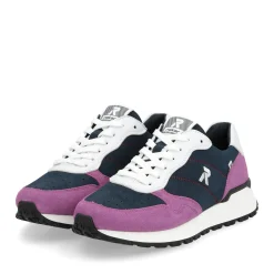 Outlet Rieker Damskie Tenisowki Niskie Atlantic-Blue Violet