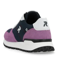 Outlet Rieker Damskie Tenisowki Niskie Atlantic-Blue Violet