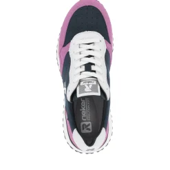 Outlet Rieker Damskie Tenisowki Niskie Atlantic-Blue Violet