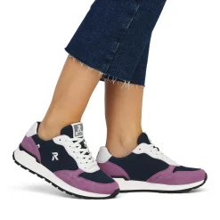 Outlet Rieker Damskie Tenisowki Niskie Atlantic-Blue Violet