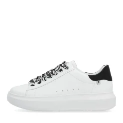 Outlet Rieker Damskie Tenisowki Niskie Crystal-White Deep-Black