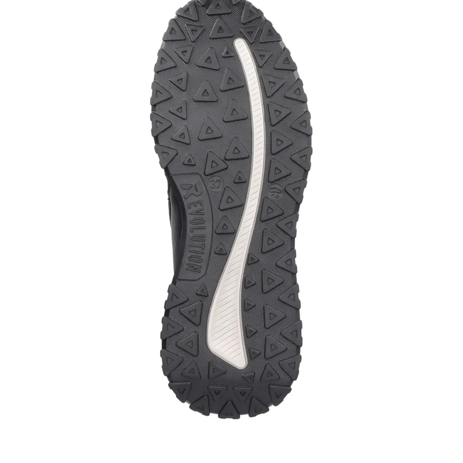 Outlet Rieker Damskie Tenisowki , Wysokie, Stalowe, Czarne