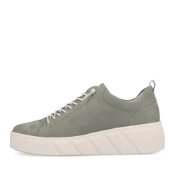 Hot Rieker Damskie Tenisowki Niskie W Kolorze Khaki W Kolorze Zielonym