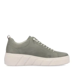 Hot Rieker Damskie Tenisowki Niskie W Kolorze Khaki W Kolorze Zielonym
