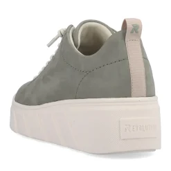 Hot Rieker Damskie Tenisowki Niskie W Kolorze Khaki W Kolorze Zielonym
