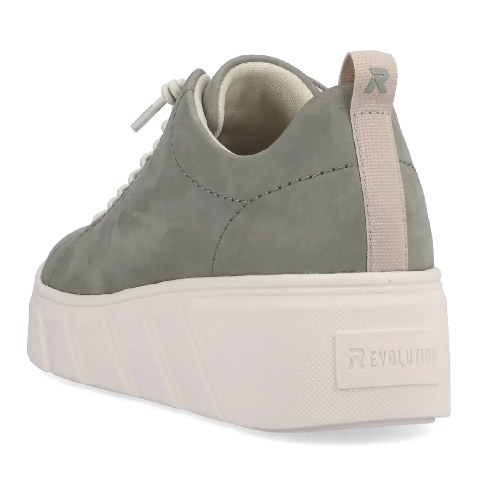 Hot Rieker Damskie Tenisowki Niskie W Kolorze Khaki W Kolorze Zielonym