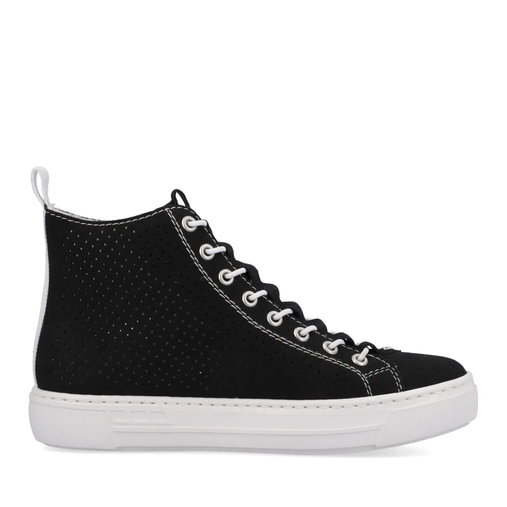 Clearance Rieker Damskie Tenisowki High Night Czarno-Krystalicznie Biale