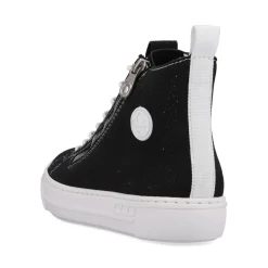 Clearance Rieker Damskie Tenisowki High Night Czarno-Krystalicznie Biale