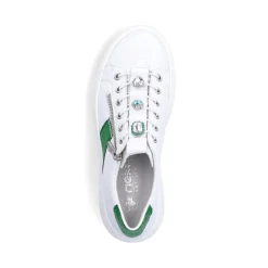 Sale Rieker Damskie Tenisowki Low Ice White