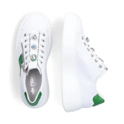 Sale Rieker Damskie Tenisowki Low Ice White