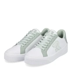 Best Rieker Damskie Tenisowki Niskie Swan-White Mint-Green