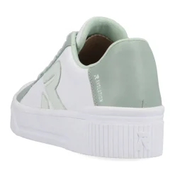 Best Rieker Damskie Tenisowki Niskie Swan-White Mint-Green