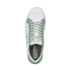 Best Rieker Damskie Tenisowki Niskie Swan-White Mint-Green